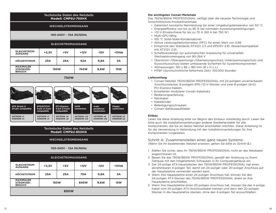 Corsair HX750W User Manual | Page 10 / 27