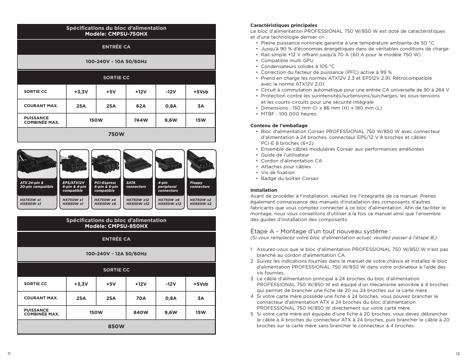 Corsair HX750W User Manual | Page 7 / 27