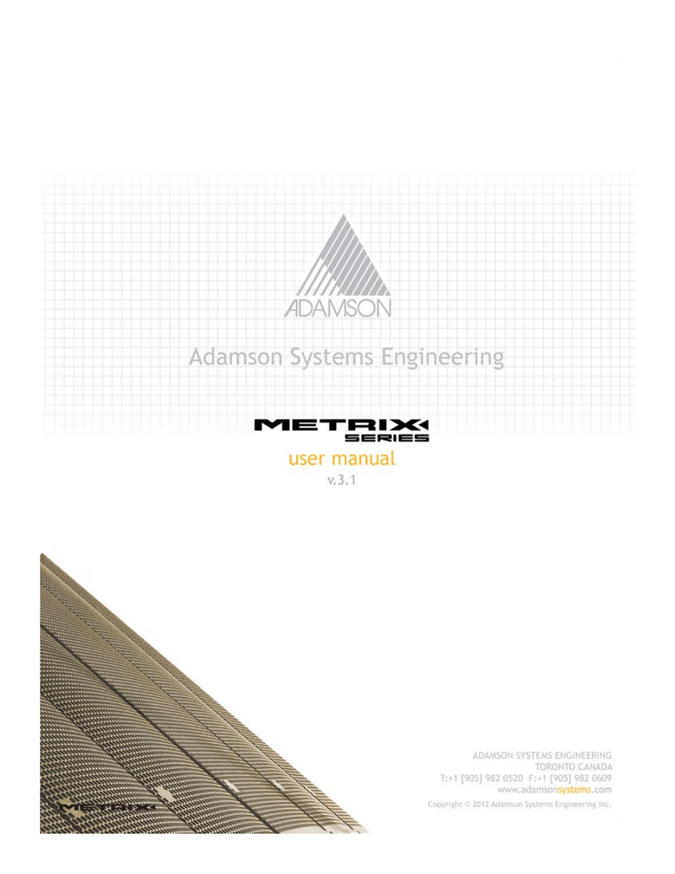 Adamson Metrix User Manual | 22 pages