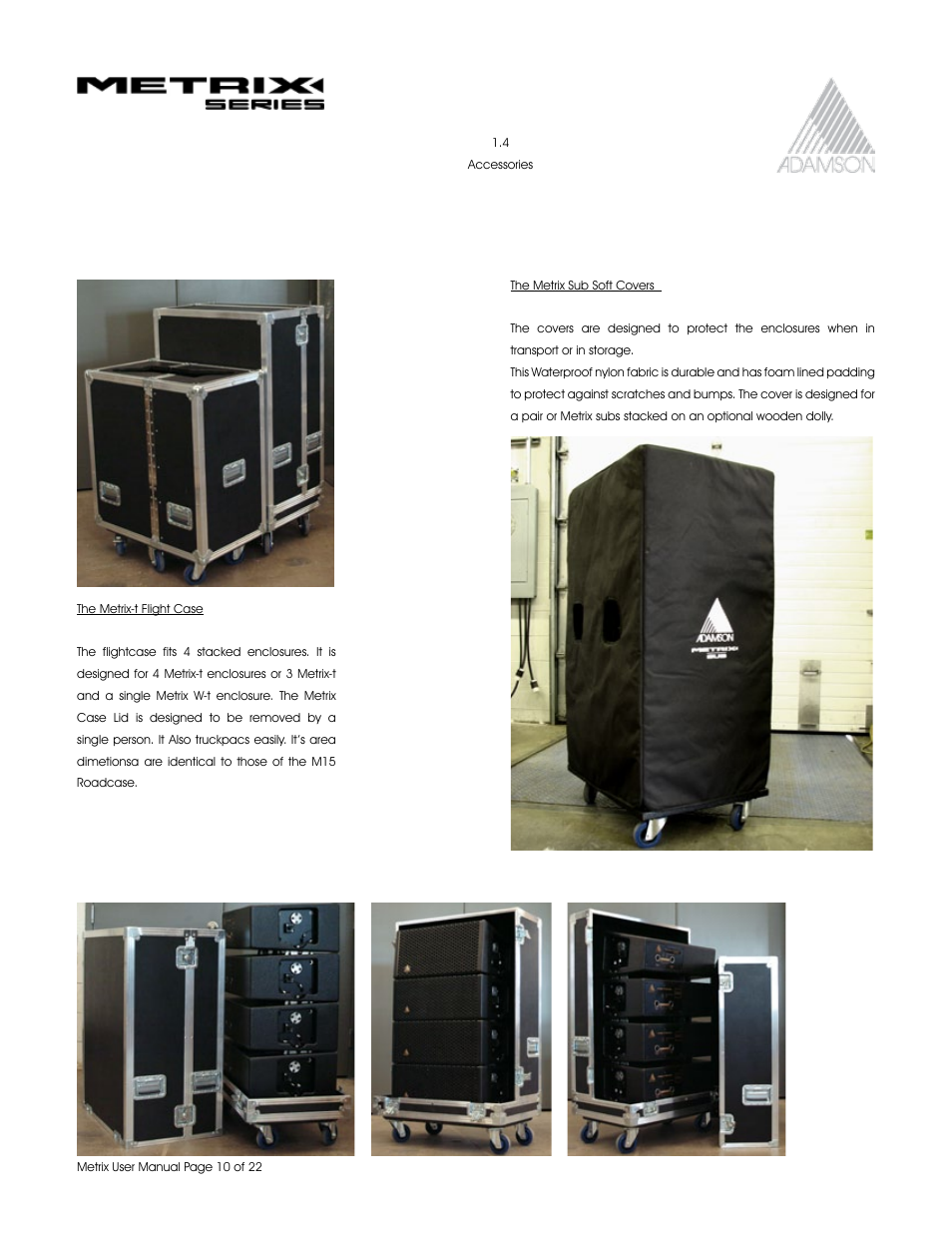 Adamson Metrix User Manual | Page 10 / 22
