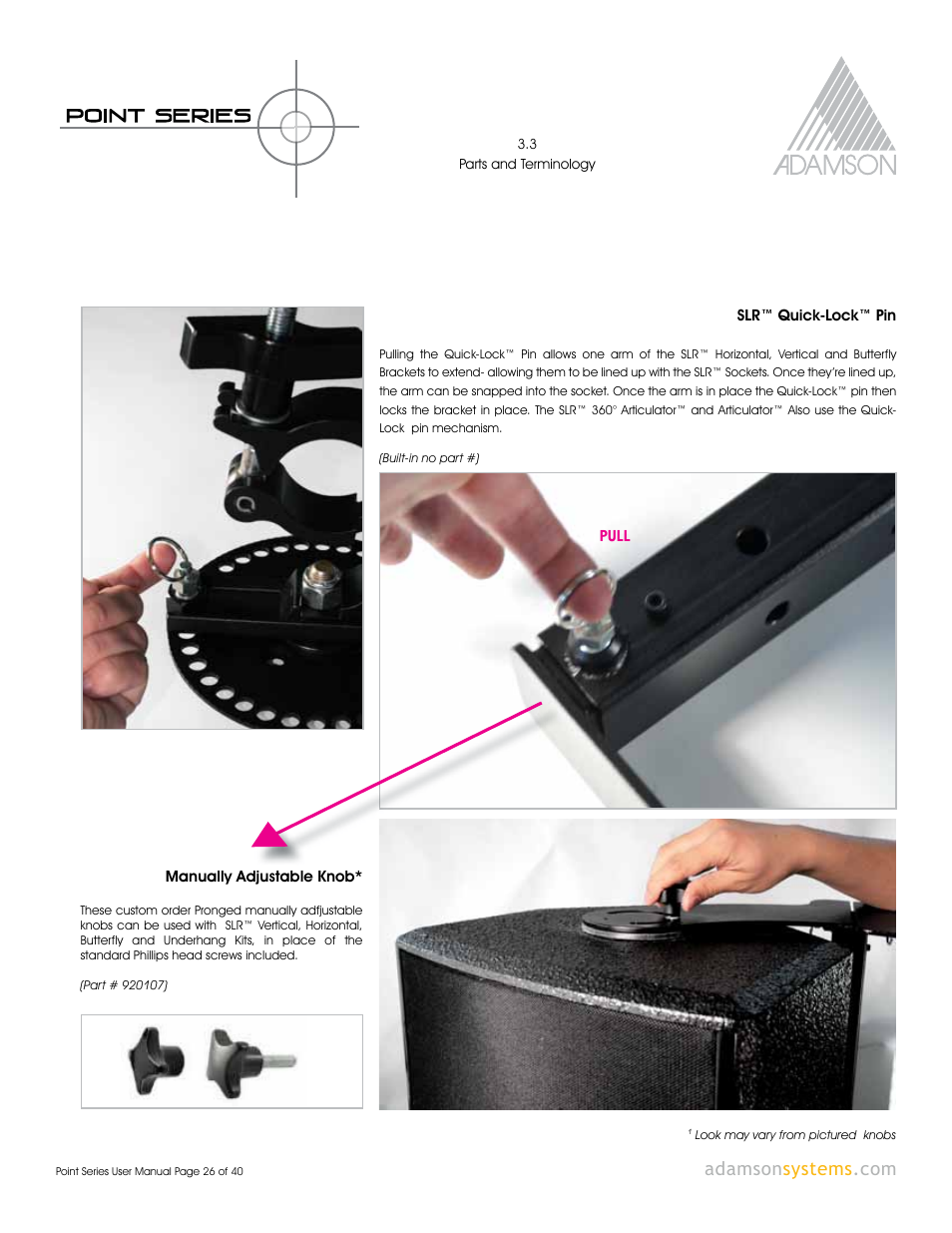 Adamson Point Series User Manual | Page 26 / 40