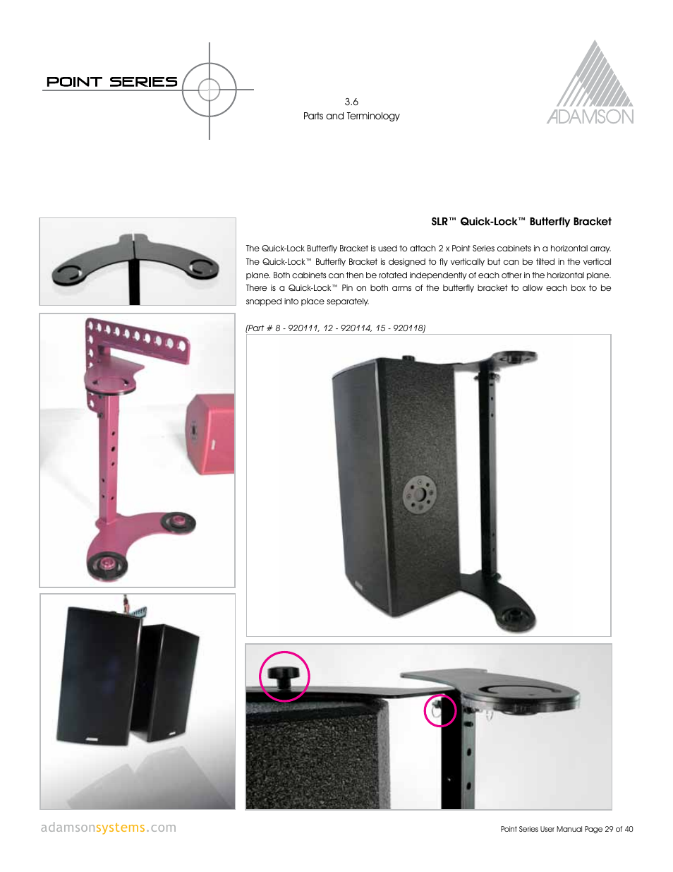 Adamson Point Series User Manual | Page 29 / 40