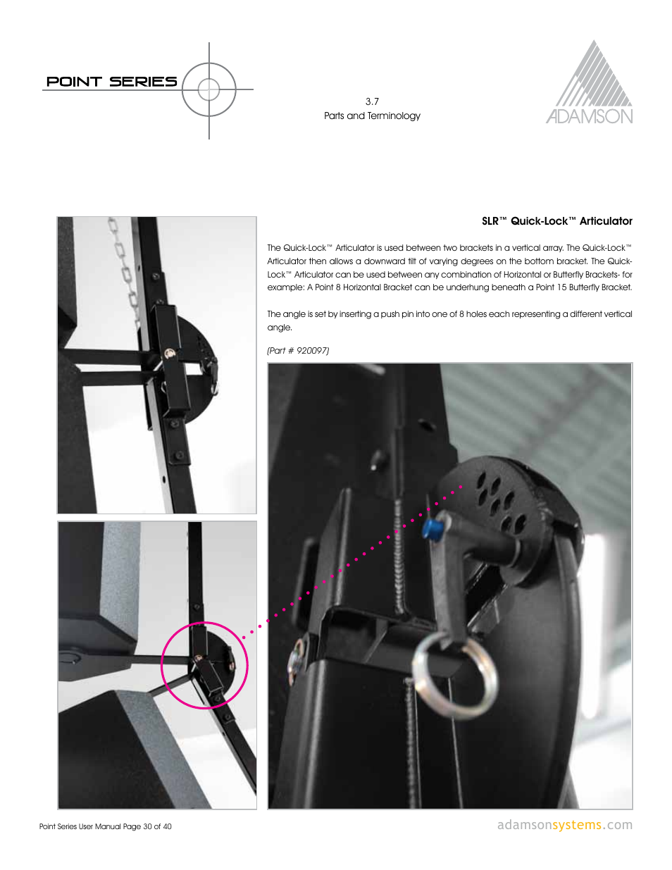 Adamson Point Series User Manual | Page 30 / 40