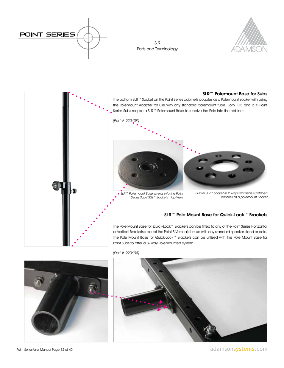 Adamson Point Series User Manual | Page 32 / 40