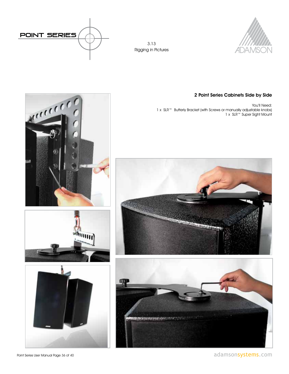 Adamson Point Series User Manual | Page 36 / 40