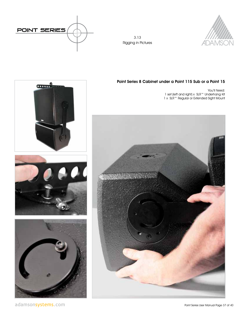 Adamson Point Series User Manual | Page 37 / 40