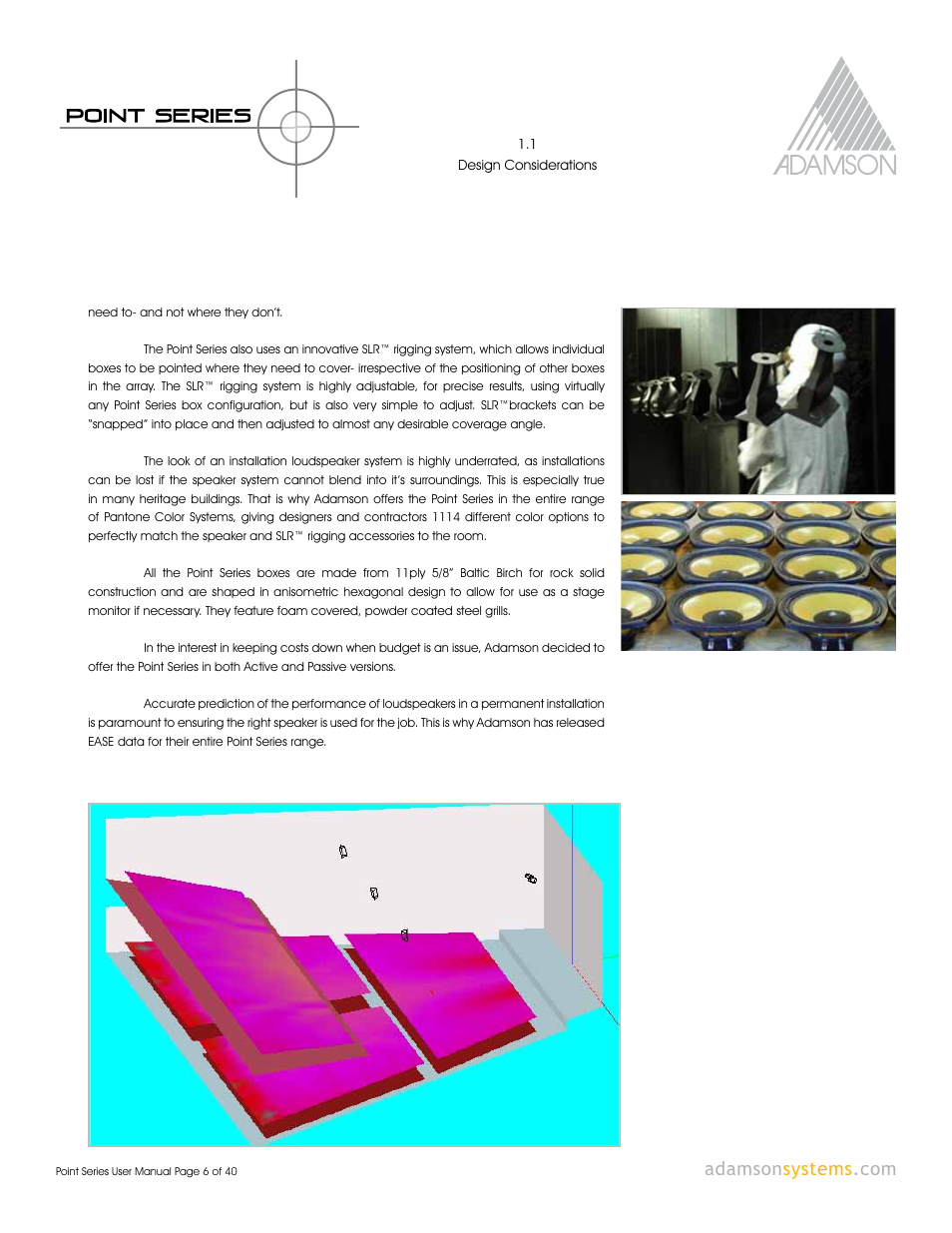 Adamson Point Series User Manual | Page 6 / 40