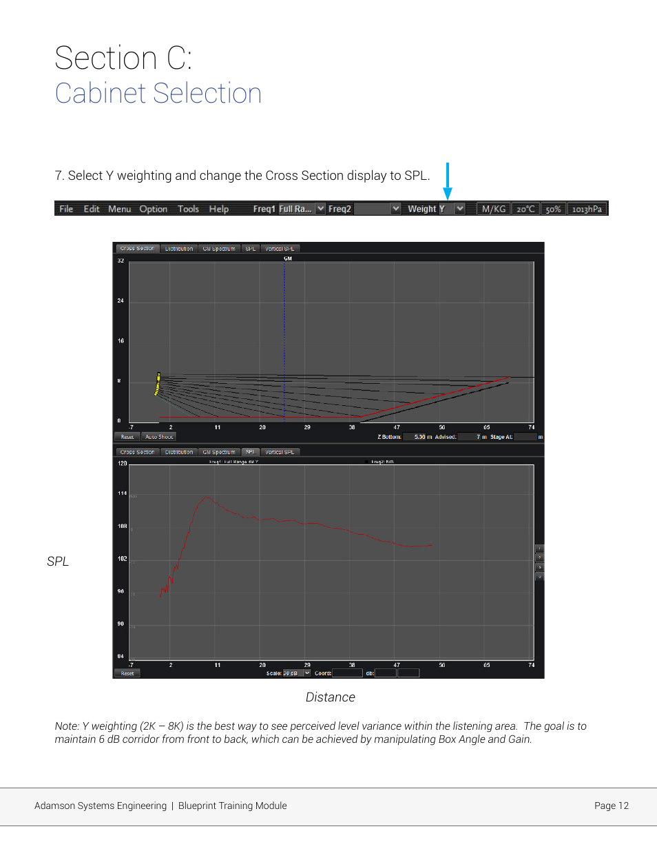 Cabinet selection | Adamson Blueprint AV User Manual | Page 12 / 33