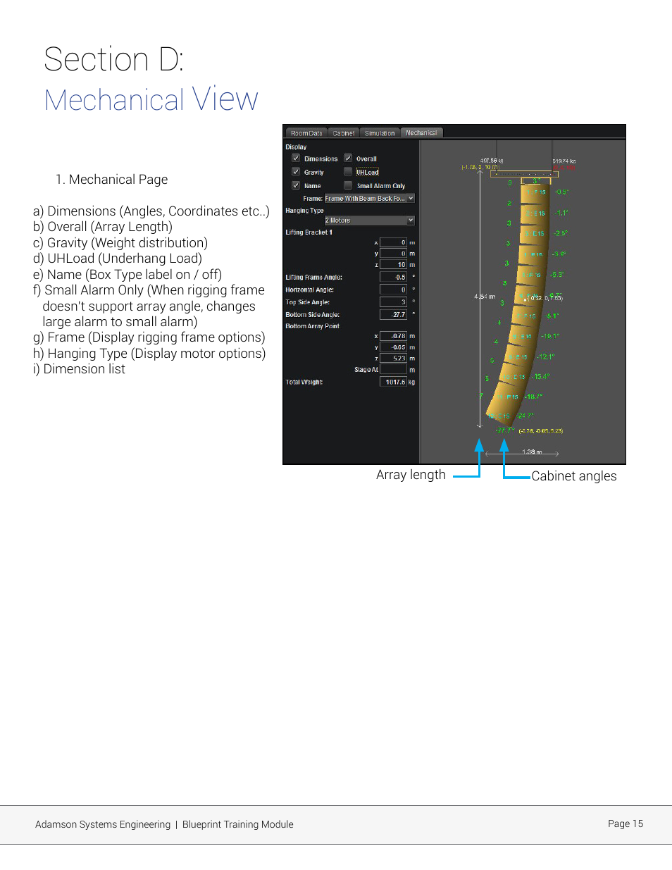 View, Mechanical | Adamson Blueprint AV User Manual | Page 15 / 33