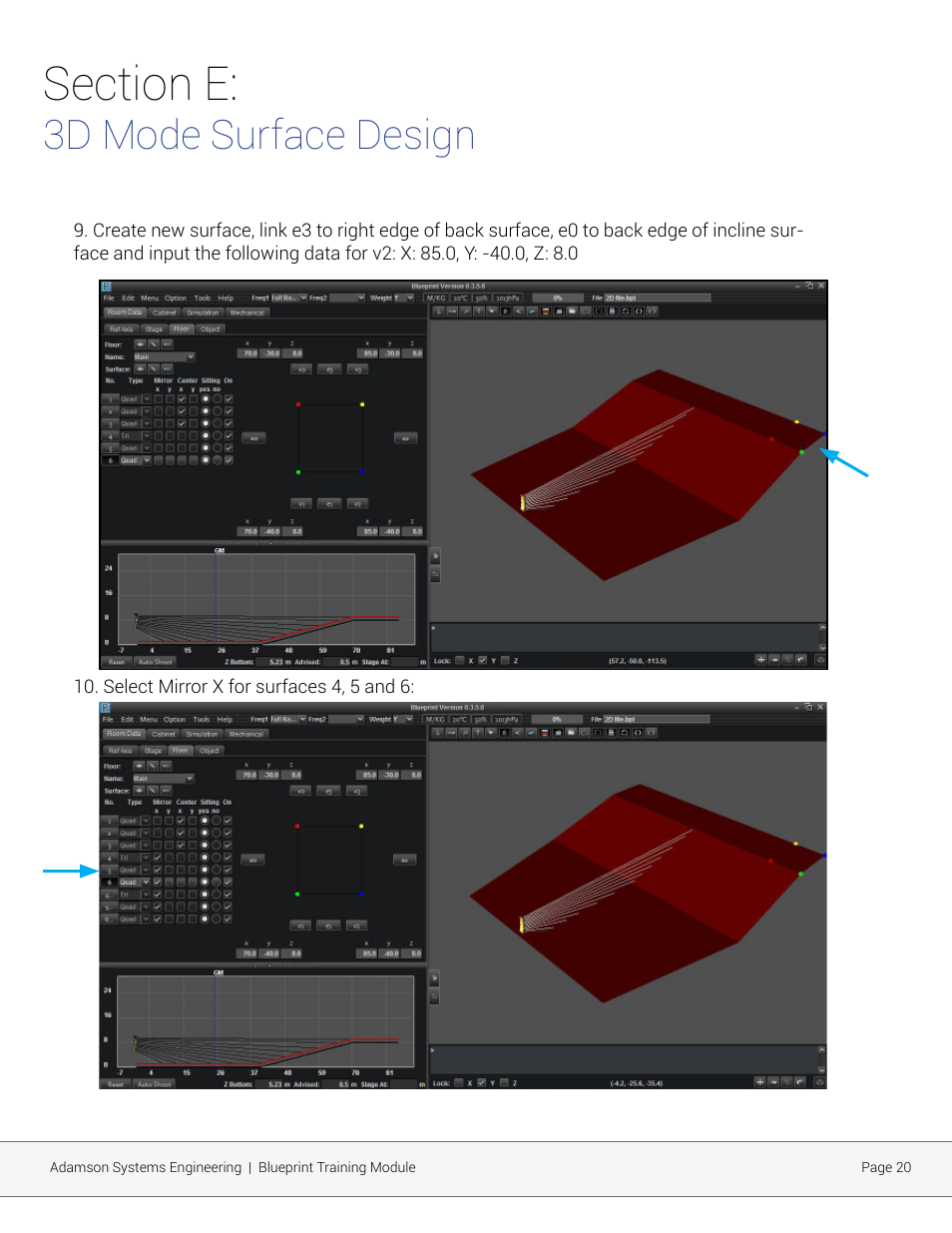 3d mode surface design | Adamson Blueprint AV User Manual | Page 20 / 33