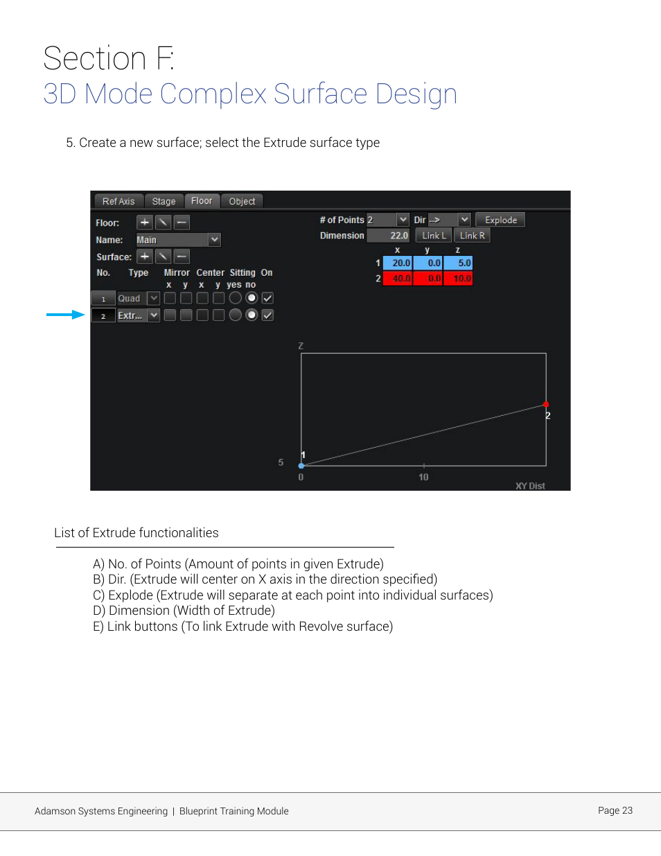 3d mode complex surface design | Adamson Blueprint AV User Manual | Page 23 / 33