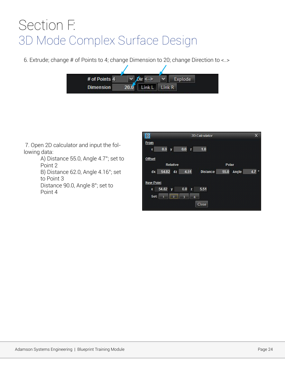 3d mode complex surface design | Adamson Blueprint AV User Manual | Page 24 / 33