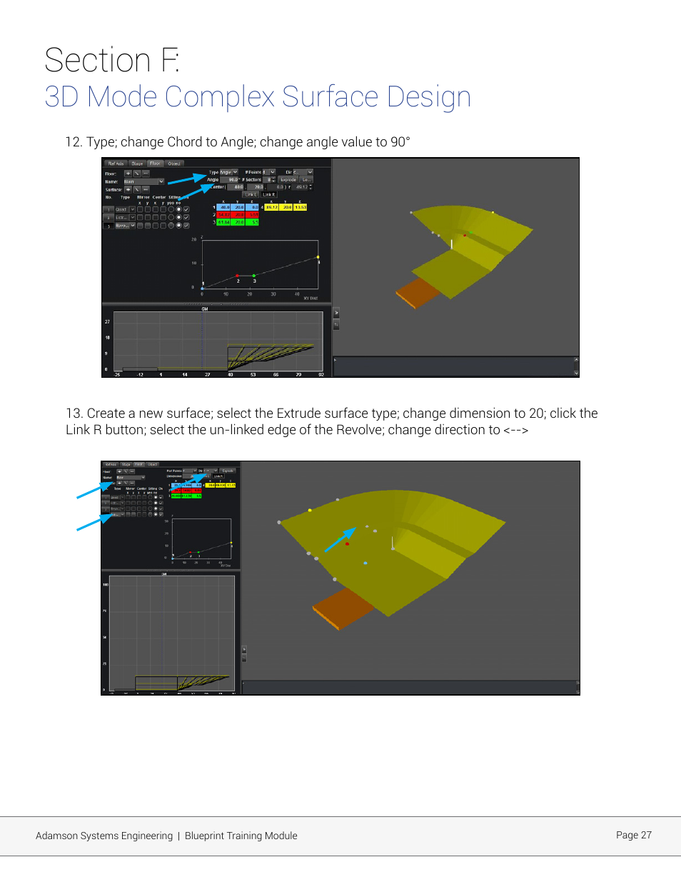 3d mode complex surface design | Adamson Blueprint AV User Manual | Page 27 / 33