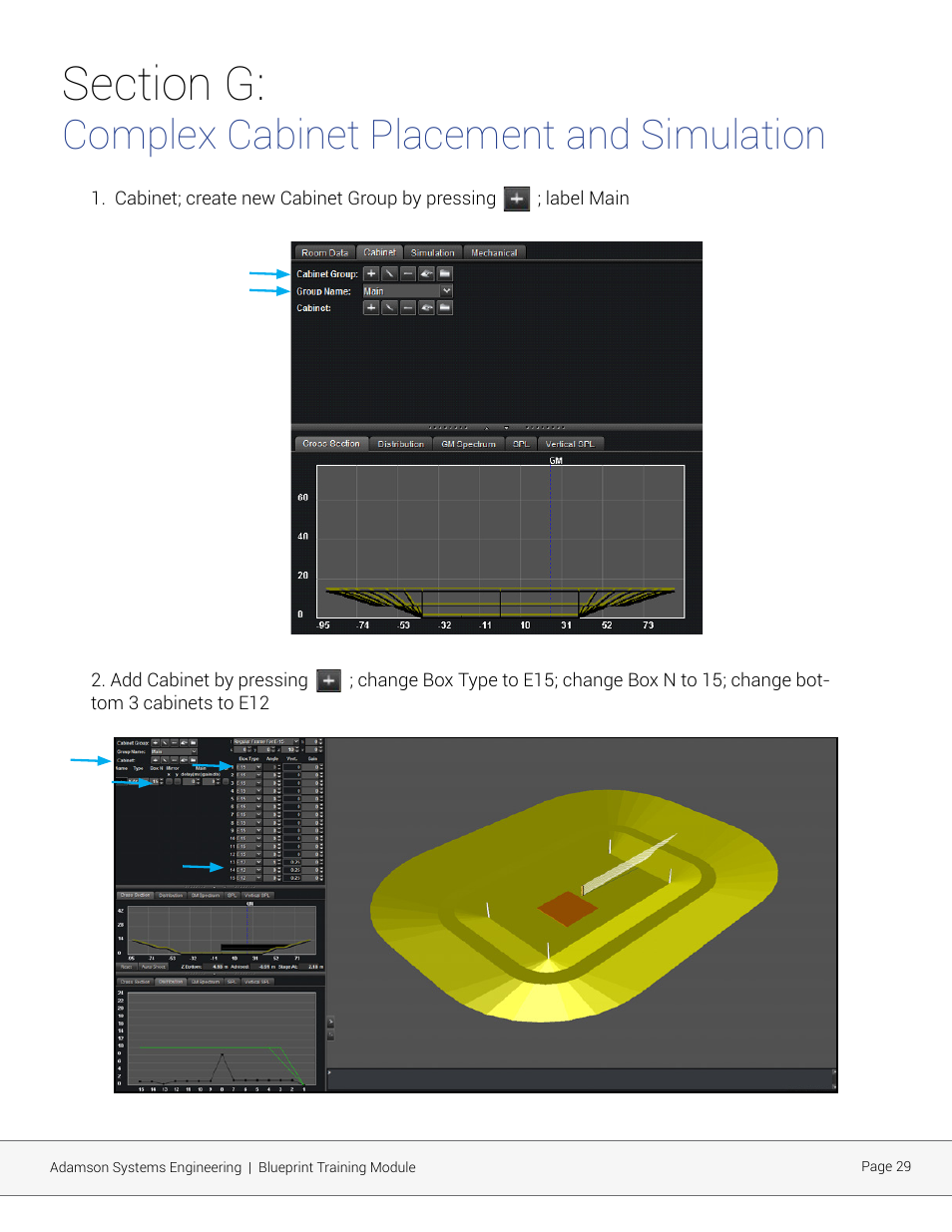 Complex cabinet placement and simulation | Adamson Blueprint AV User Manual | Page 29 / 33