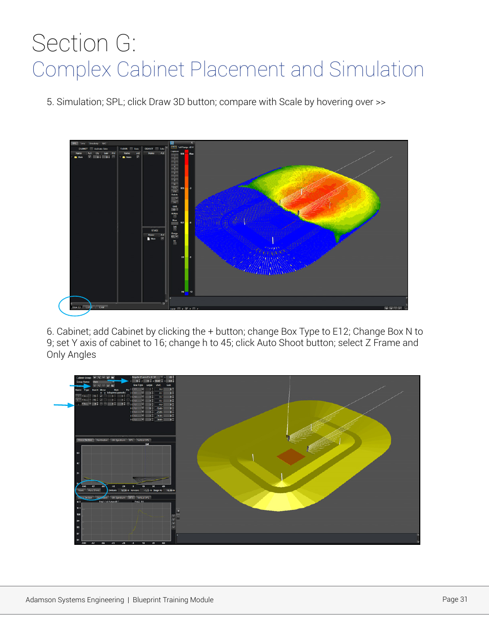 Complex cabinet placement and simulation | Adamson Blueprint AV User Manual | Page 31 / 33
