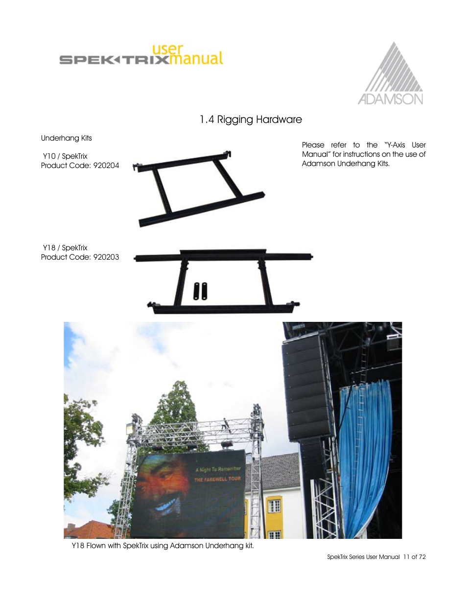 4 rigging hardware | Adamson SpekTrix User Manual | Page 11 / 72