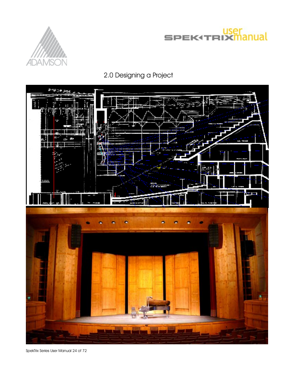 0 designing a project | Adamson SpekTrix User Manual | Page 24 / 72