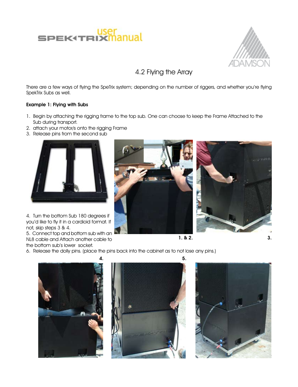 2 flying the array | Adamson SpekTrix User Manual | Page 39 / 72