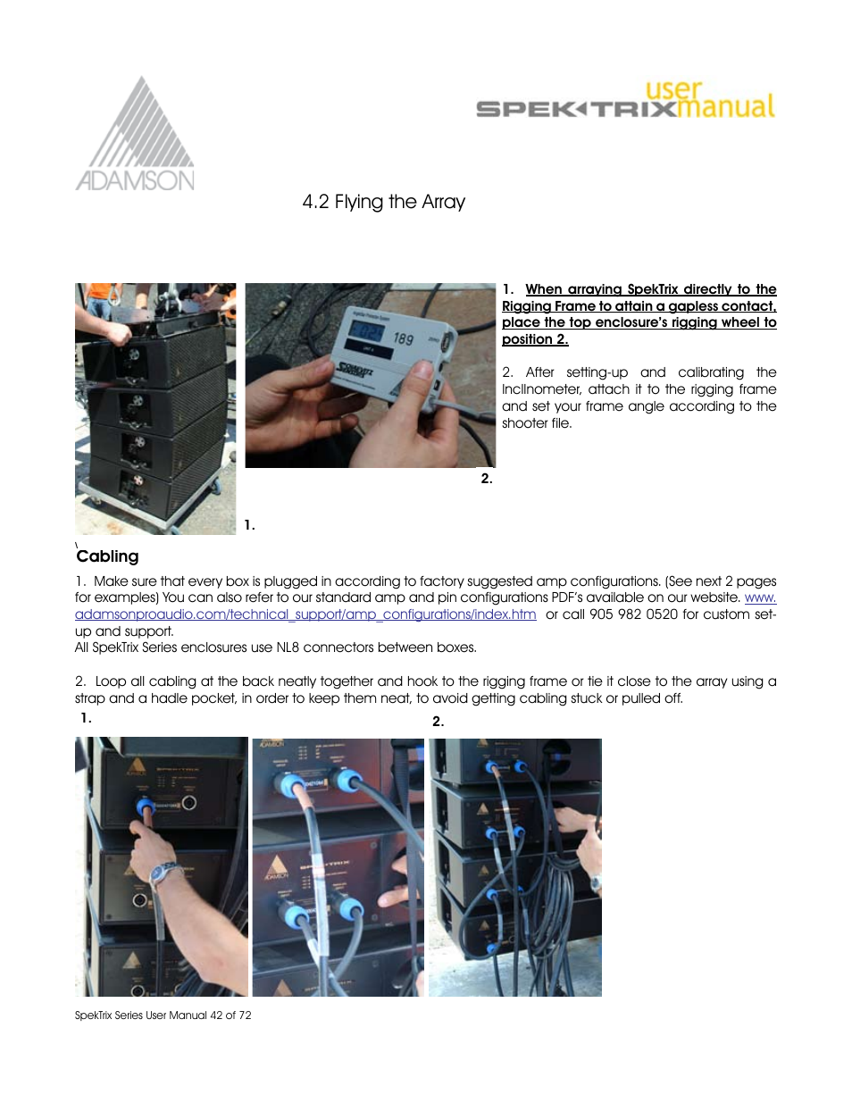 2 flying the array | Adamson SpekTrix User Manual | Page 42 / 72