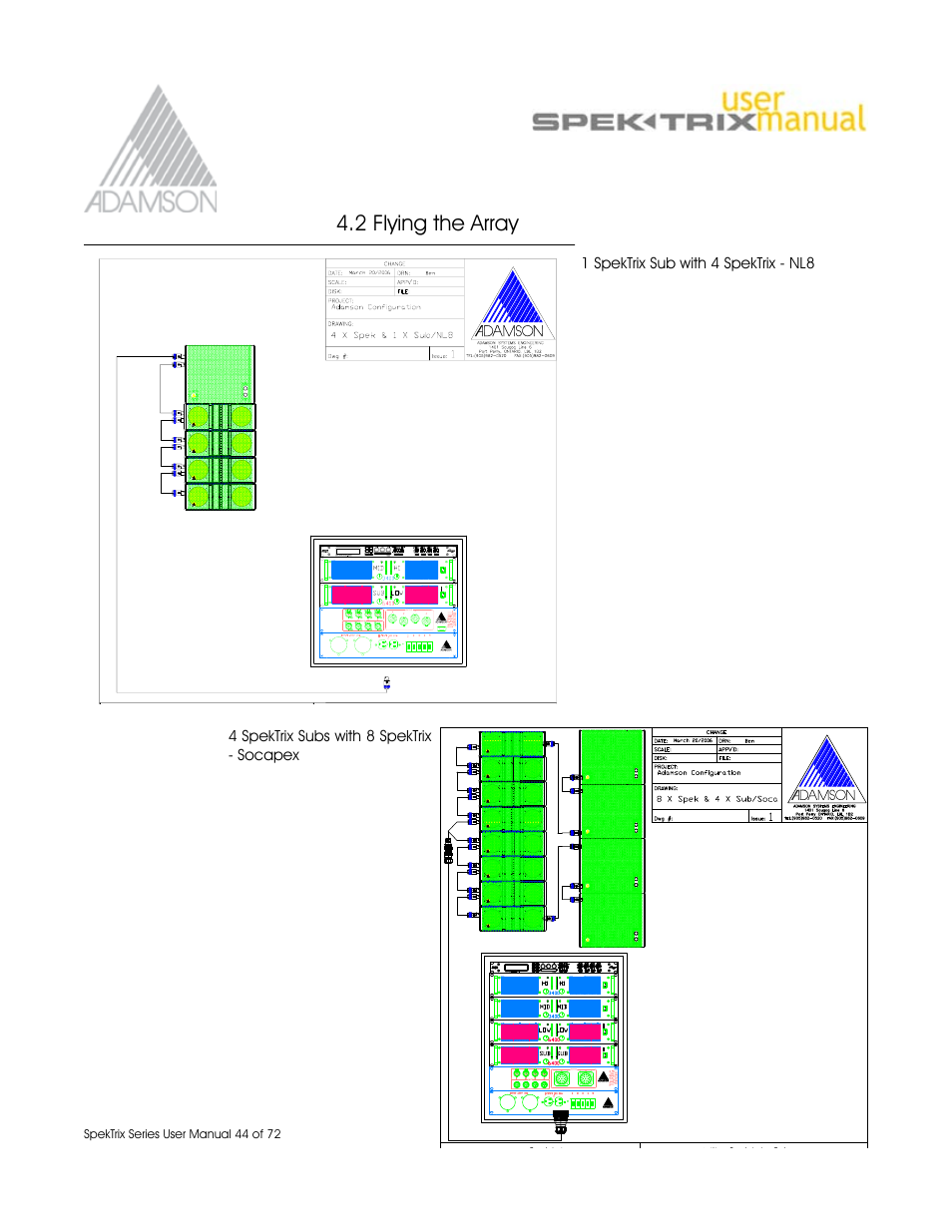 2 flying the array | Adamson SpekTrix User Manual | Page 44 / 72