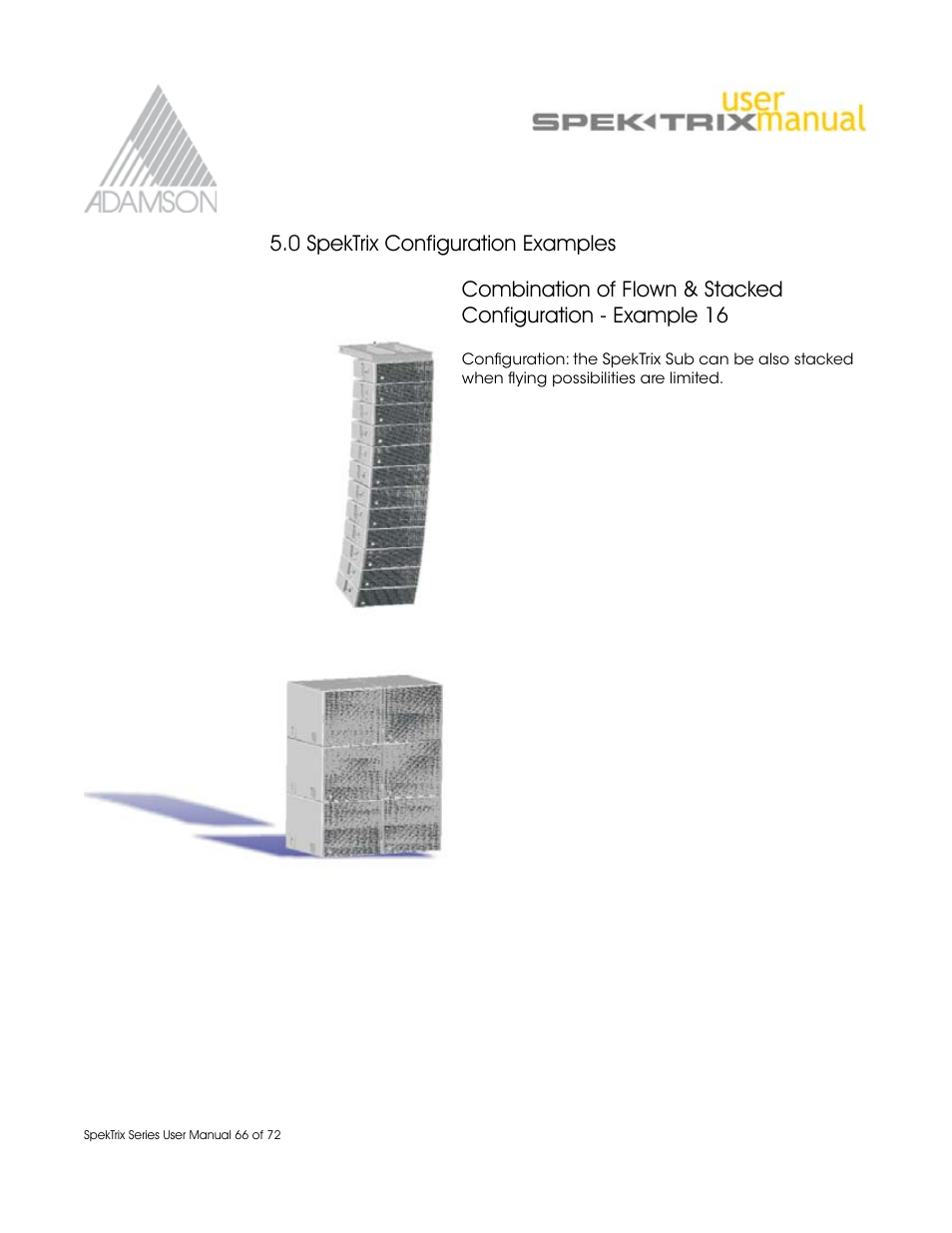 0 spektrix configuration examples | Adamson SpekTrix User Manual | Page 66 / 72