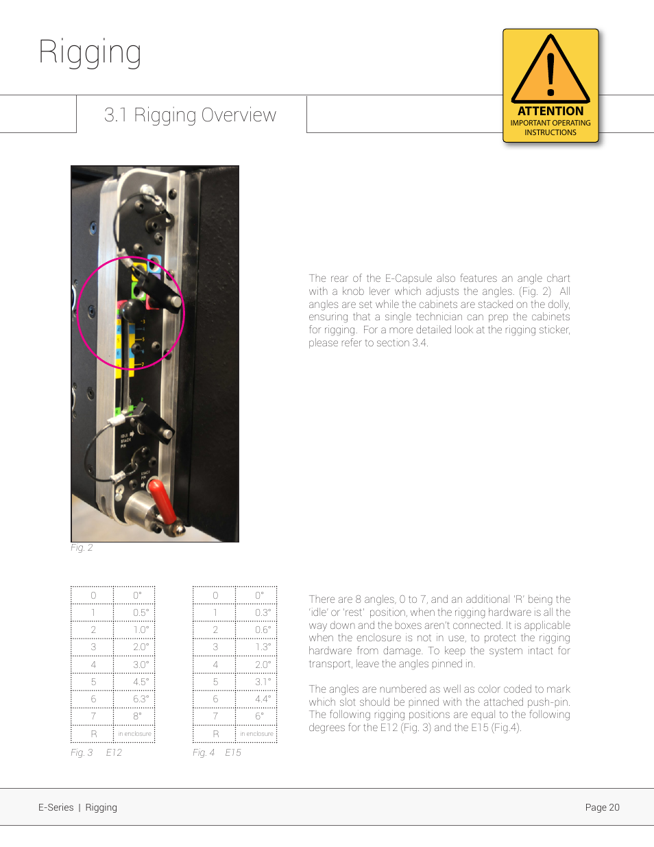 Rigging, 1 rigging overview | Adamson E-Series User Manual | Page 20 / 40