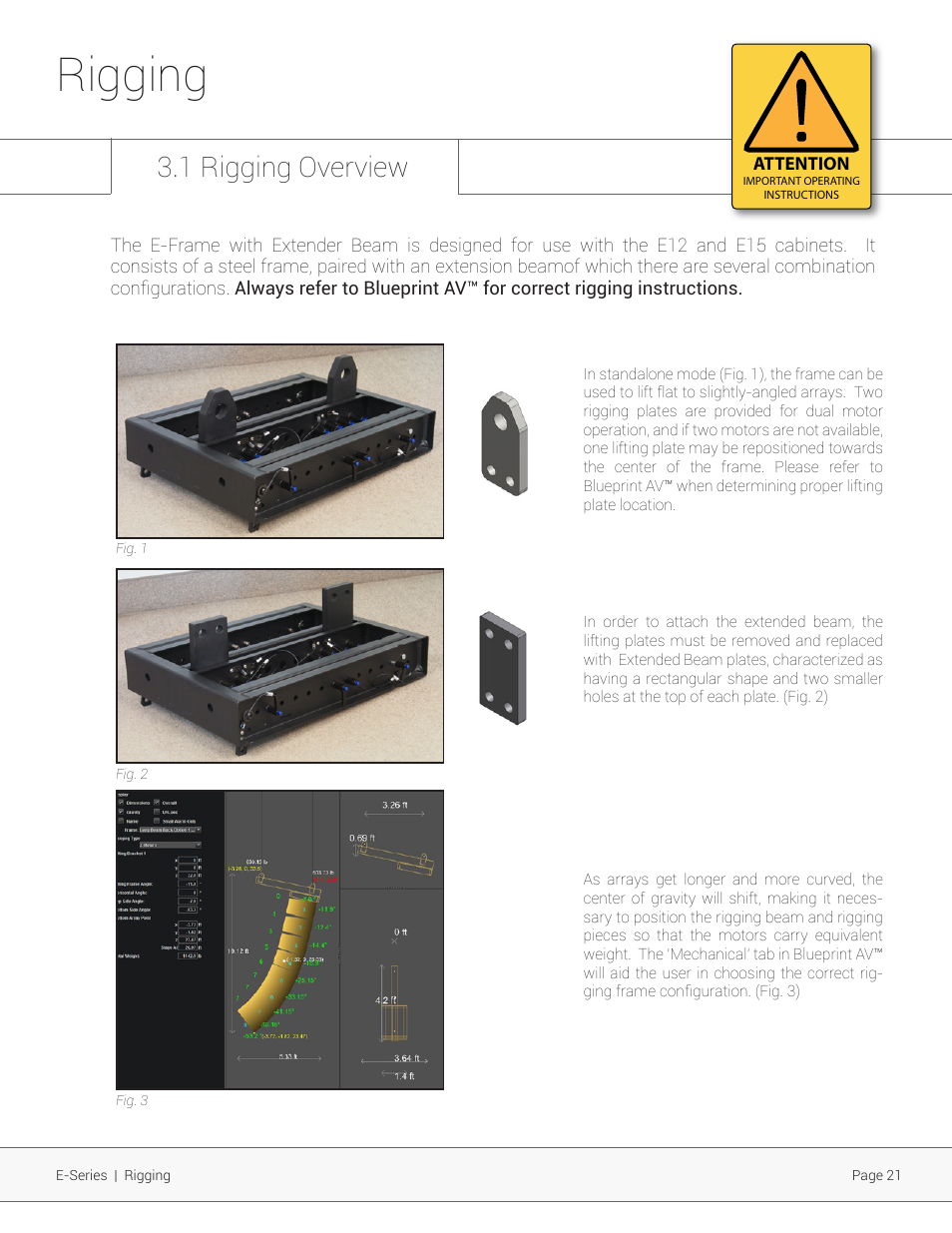 Rigging, 1 rigging overview | Adamson E-Series User Manual | Page 21 / 40