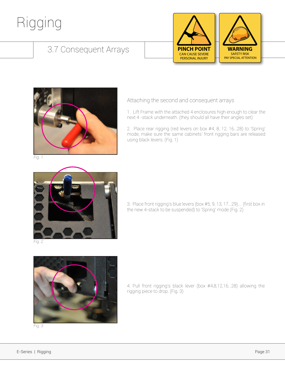 Rigging, 7 consequent arrays | Adamson E-Series User Manual | Page 31 / 40