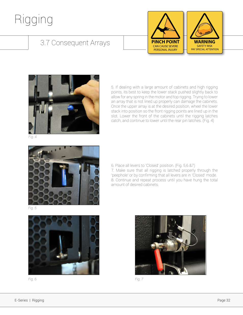 Rigging, 7 consequent arrays | Adamson E-Series User Manual | Page 32 / 40