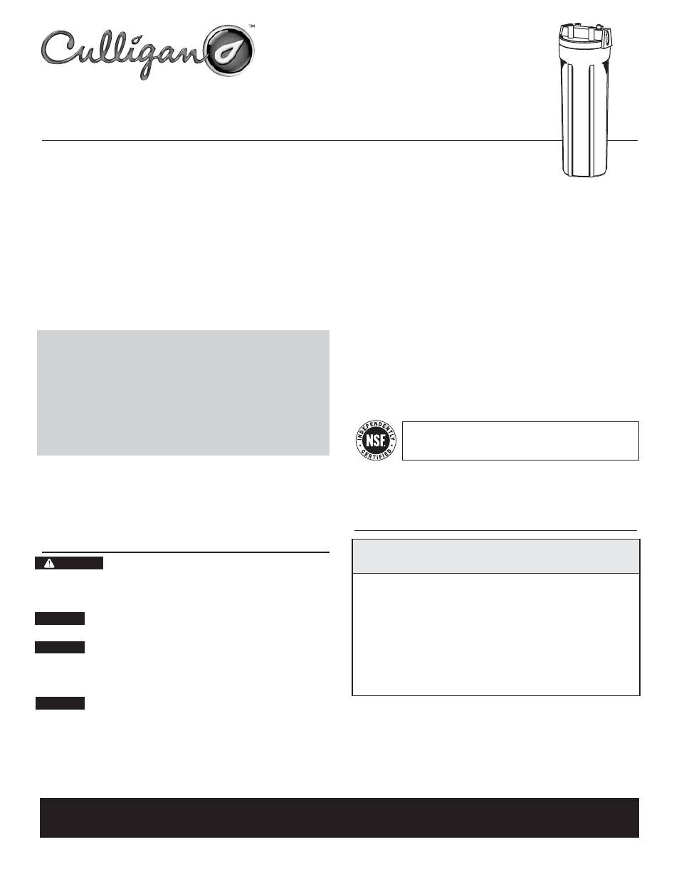 Culligan US-550 User Manual | 8 pages