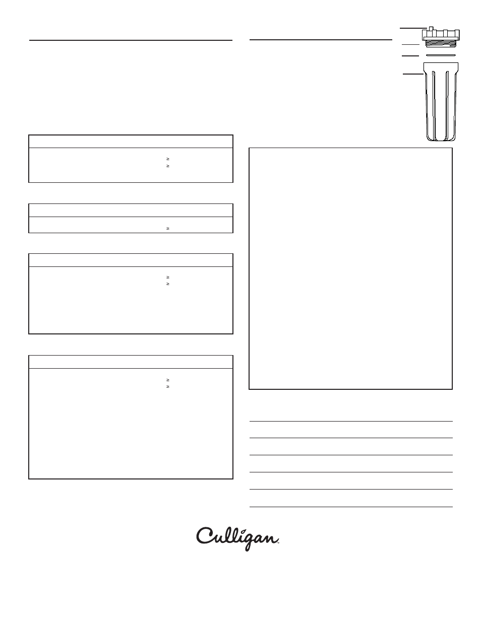 Replacement parts, Performance data, Iowa residents only | 4warranty | Culligan US-550 User Manual | Page 4 / 8