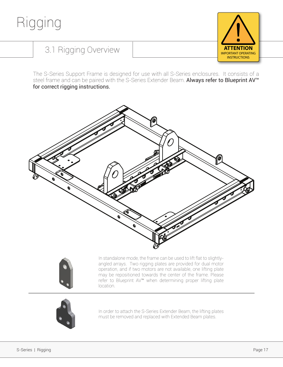 Rigging, 1 rigging overview | Adamson S-Series User Manual | Page 17 / 32