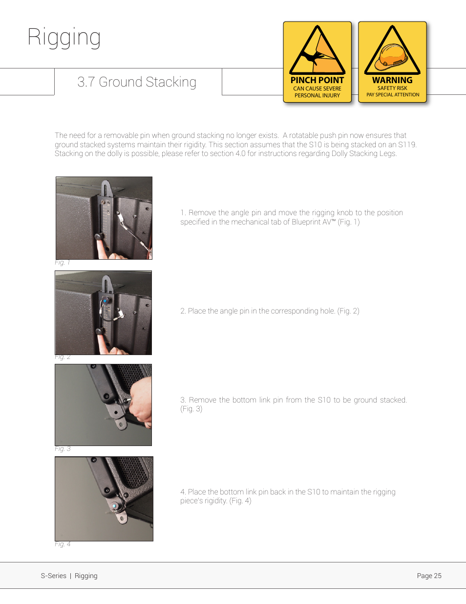 Rigging, 7 ground stacking | Adamson S-Series User Manual | Page 25 / 32