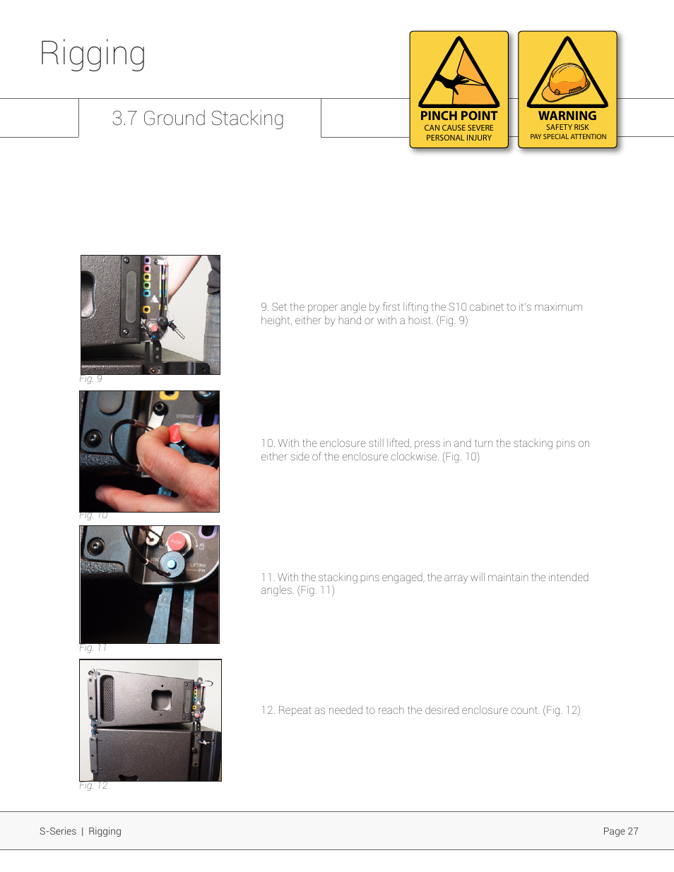 Rigging, 7 ground stacking | Adamson S-Series User Manual | Page 27 / 32