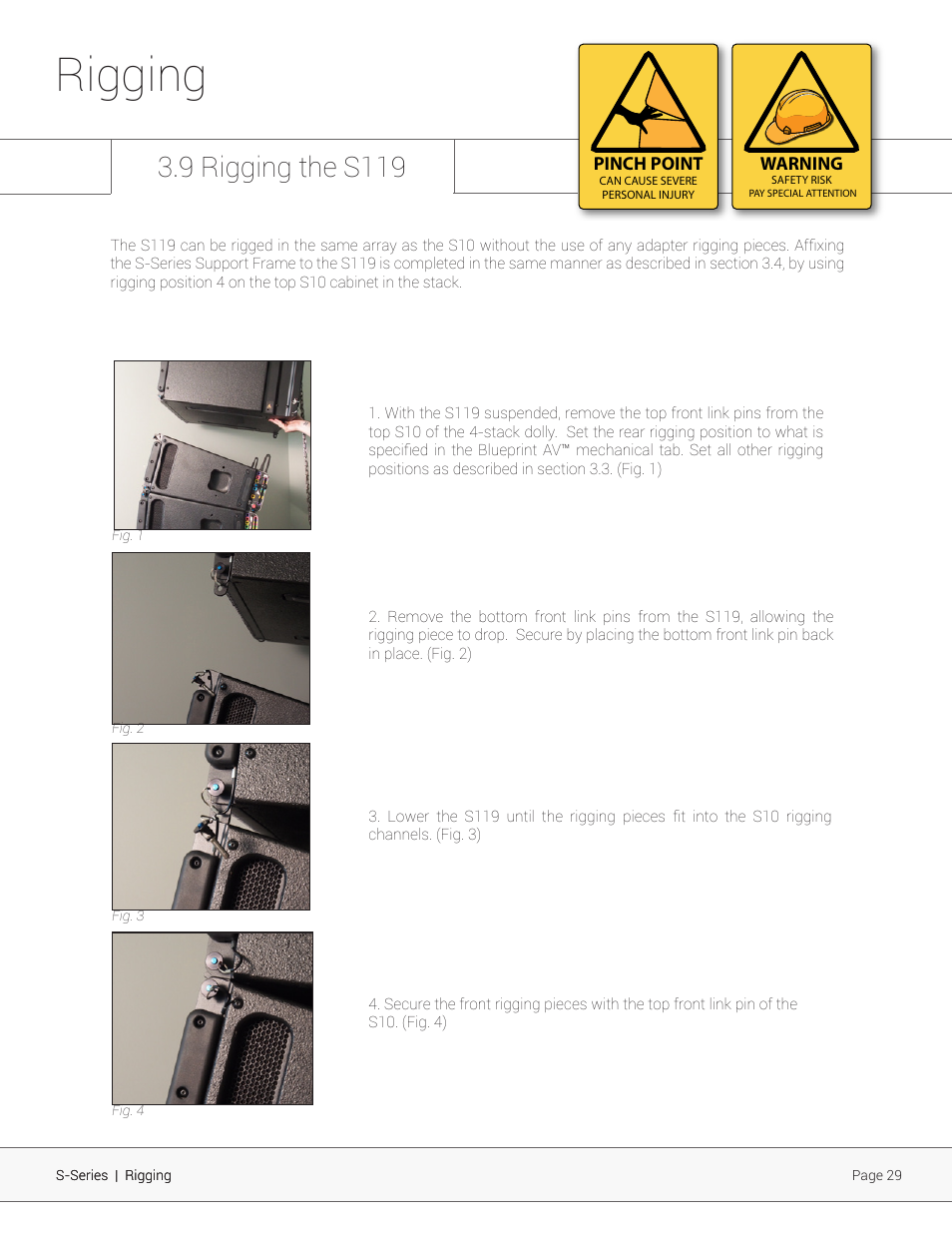 Rigging, 9 rigging the s119 | Adamson S-Series User Manual | Page 29 / 32