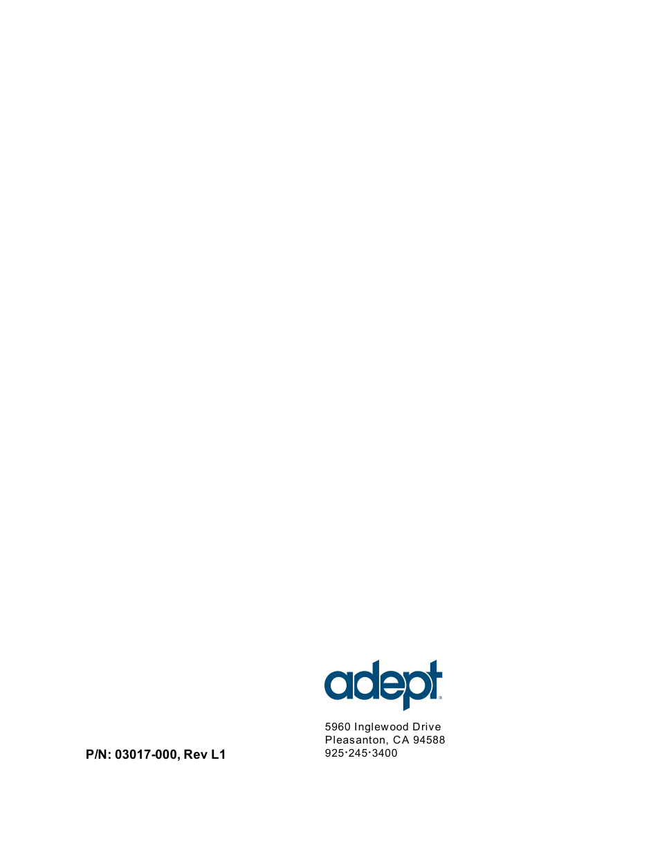 Adept s600 Cobra User Manual | Page 128 / 128