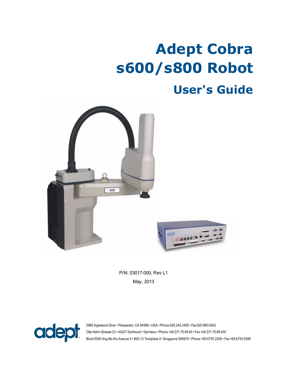 User's guide | Adept s600 Cobra User Manual | Page 3 / 128