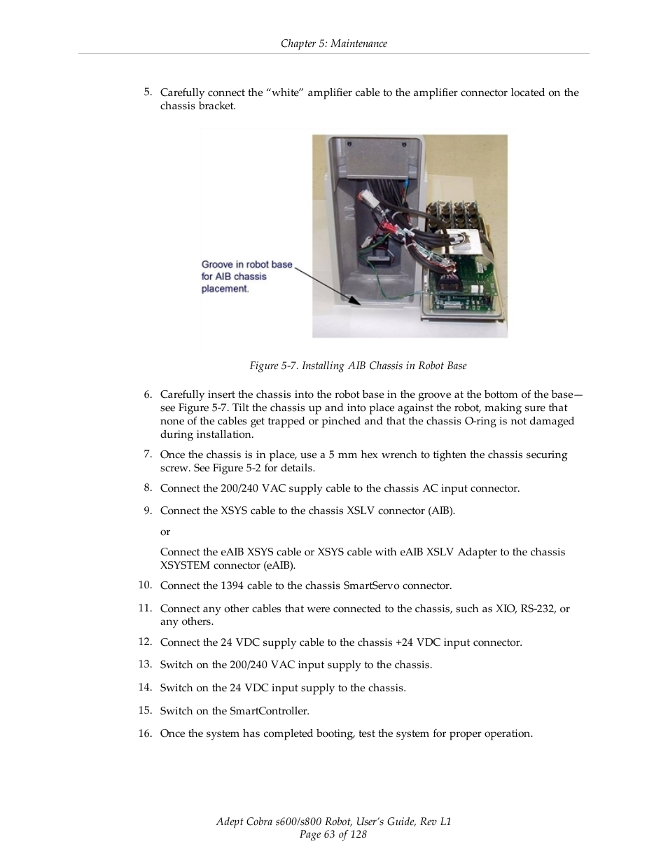 Adept s600 Cobra User Manual | Page 63 / 128
