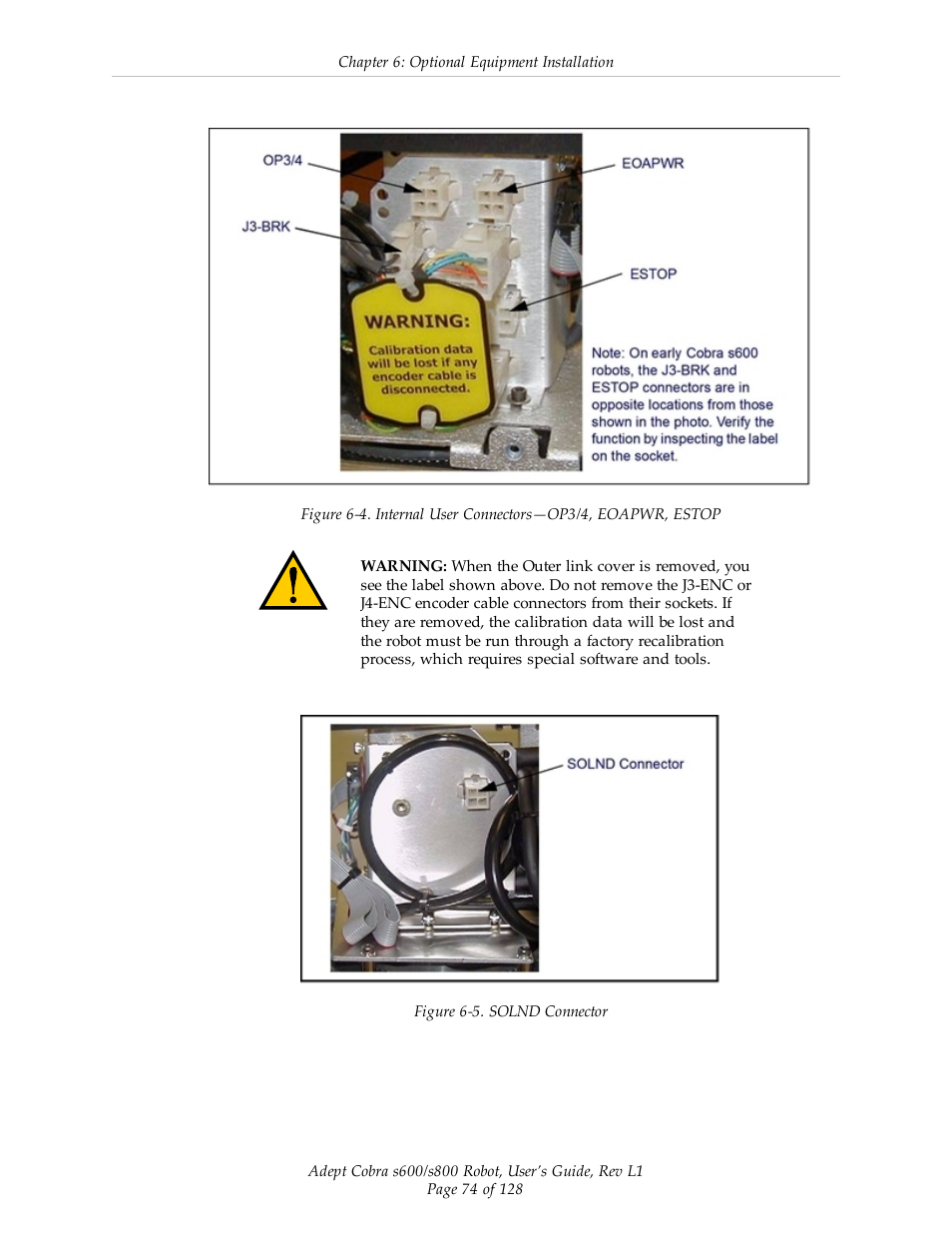 Figure 6-4, Figure 6-5 | Adept s600 Cobra User Manual | Page 74 / 128