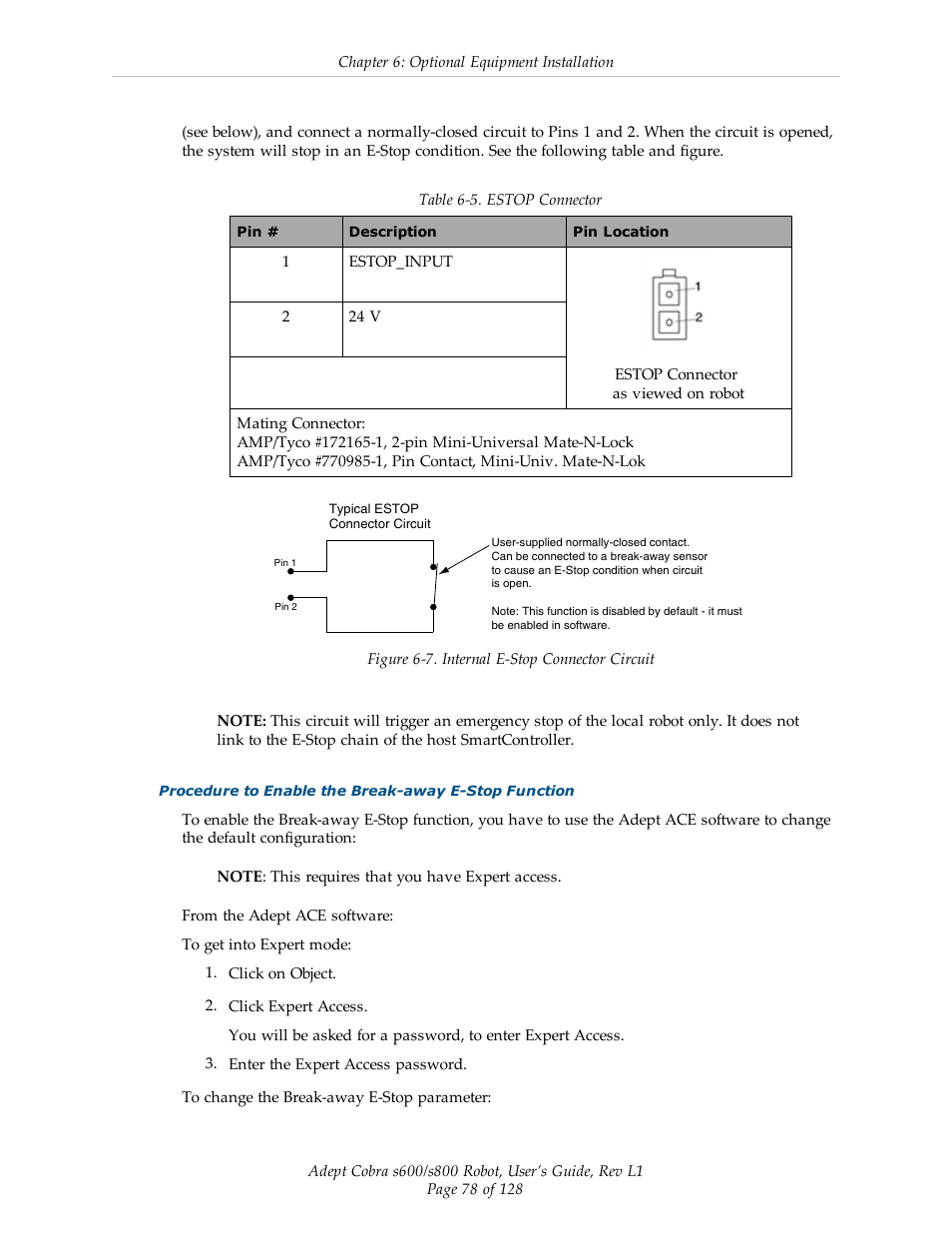 Adept s600 Cobra User Manual | Page 78 / 128