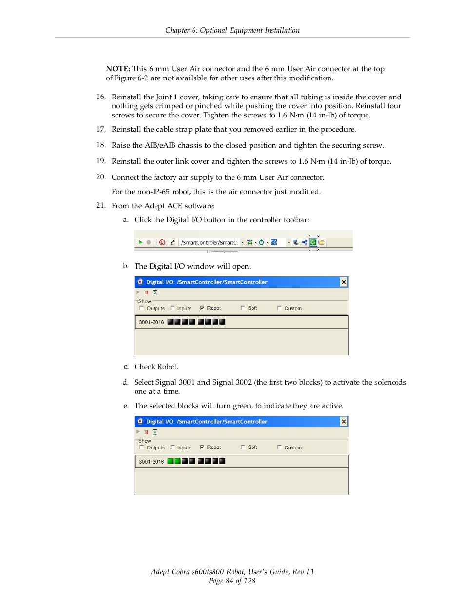 Adept s600 Cobra User Manual | Page 84 / 128