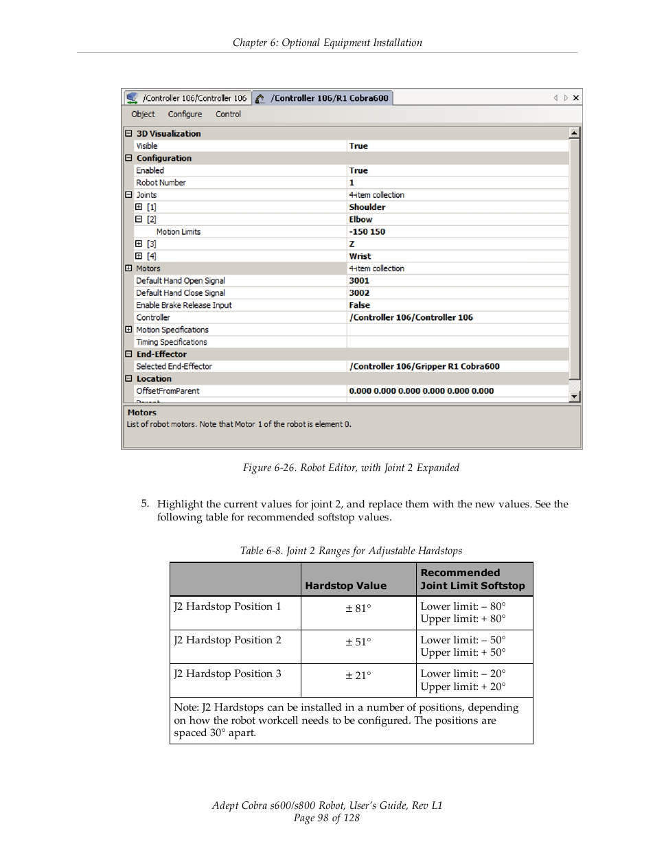 Adept s600 Cobra User Manual | Page 98 / 128