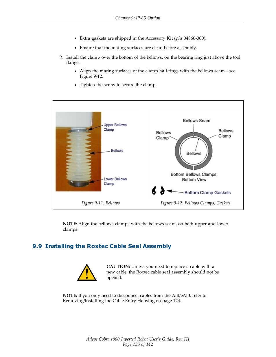 9 installing the roxtec cable seal assembly, Figure 9-11, Figure 9-12 | Adept s800 s800 User Manual | Page 135 / 142