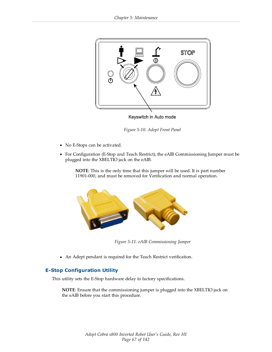 E-stop configuration utility | Adept s800 s800 User Manual | Page 67 / 142