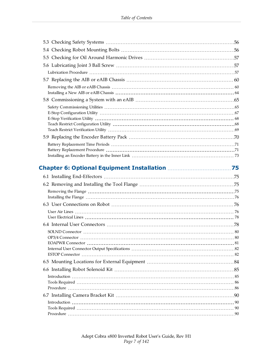 Adept s800 s800 User Manual | Page 7 / 142