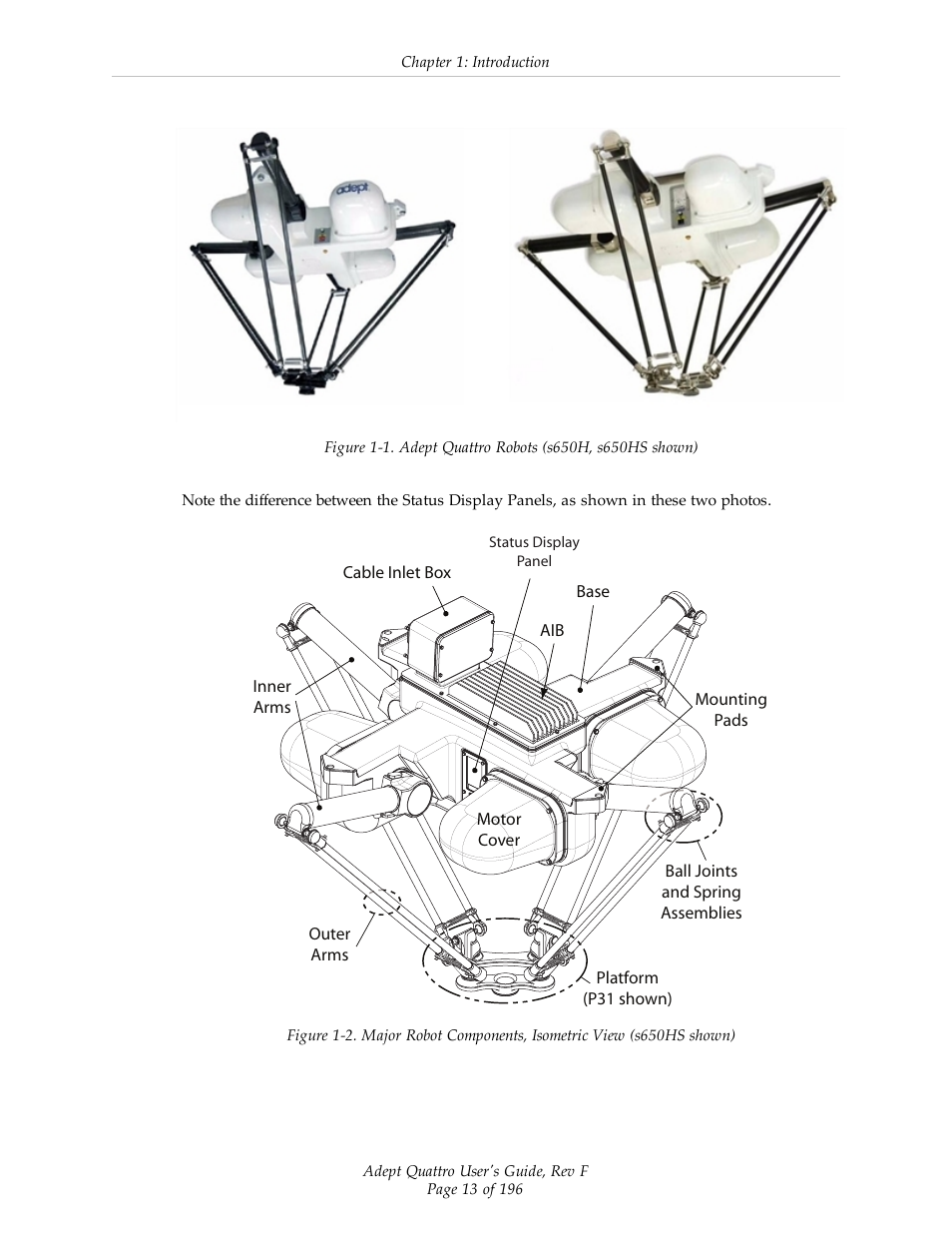 Adept s650HS Quattro User Manual | Page 13 / 196