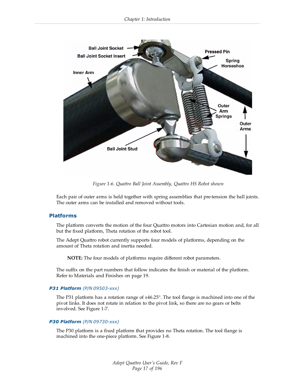 Platforms | Adept s650HS Quattro User Manual | Page 17 / 196