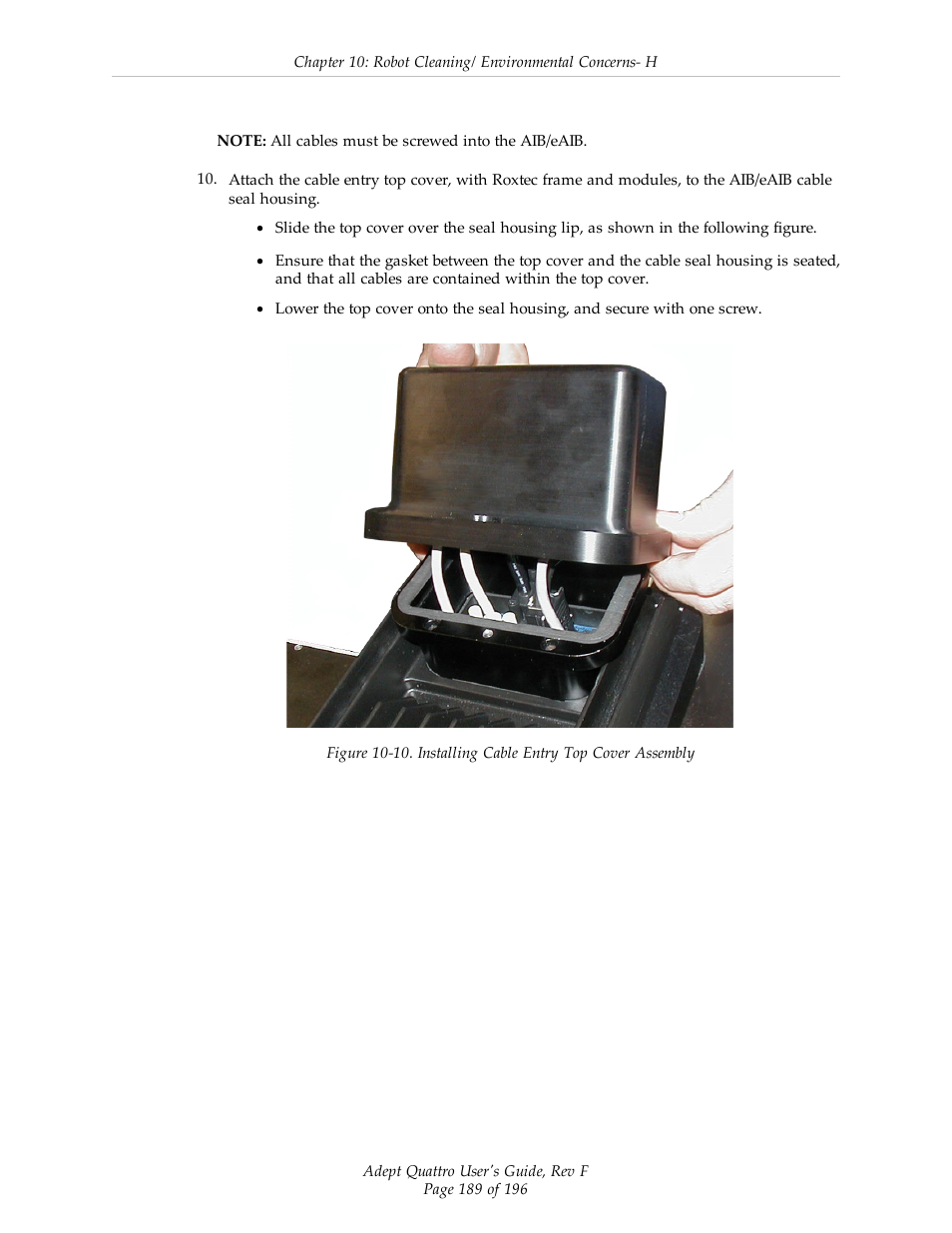 Adept s650HS Quattro User Manual | Page 189 / 196
