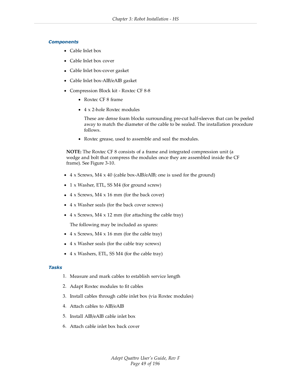Adept s650HS Quattro User Manual | Page 49 / 196