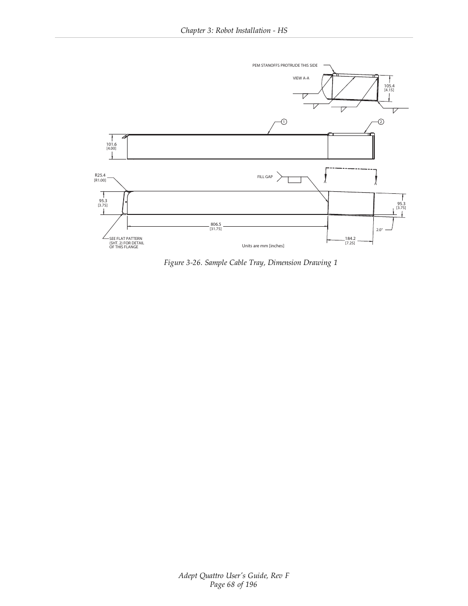 Chapter 3: robot installation - hs | Adept s650HS Quattro User Manual | Page 68 / 196